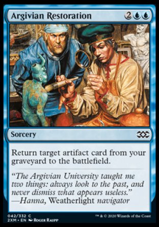 (042/332) Magic The Gathering Double Masters Single: Argivian Restoration Holo Common