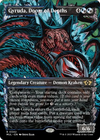 (042) Magic The Gathering Multiverse Legends Single: Gyruda, Doom of Depths (V.1)  Rare
