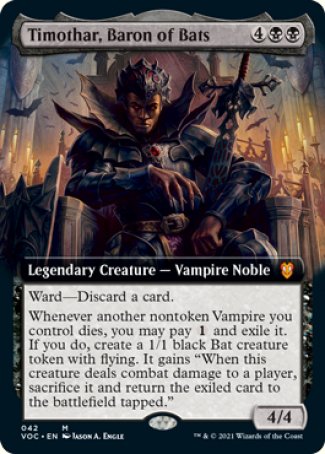 (042) Magic The Gathering Commander: Innistrad: Crimson Vow Single: Timothar, Baron of Bats (V.2)  Mythic