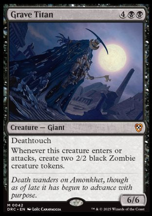 (042) Magic The Gathering Commander: Aetherdrift Single: Grave Titan  Mythic