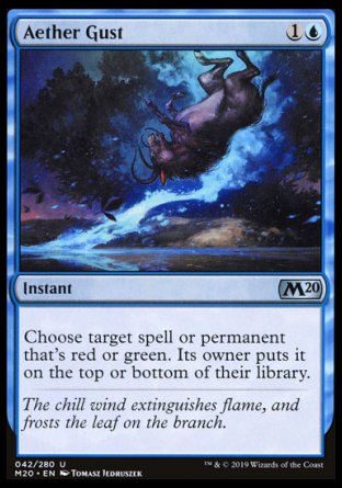 (042/280) Magic The Gathering Core 2020 Single: Aether Gust Holo Uncommon
