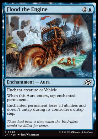 (042) Magic The Gathering Aetherdrift Single: Flood the Engine Holo Common
