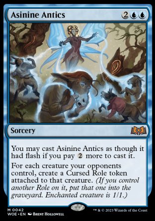 (042) Magic The Gathering Wilds of Eldraine Single: Asinine Antics Holo Mythic