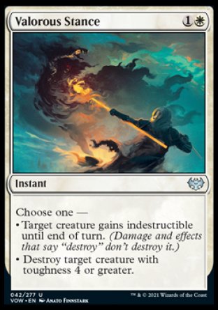 (042) Magic The Gathering Innistrad: Crimson Vow Single: Valorous Stance Holo Uncommon