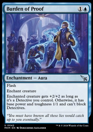 (042) Magic The Gathering Murders at Karlov Manor Single: Burden of Proof Holo Uncommon