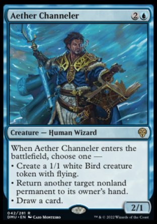 (042) Magic The Gathering Dominaria United Single: Aether Channeler Holo Rare
