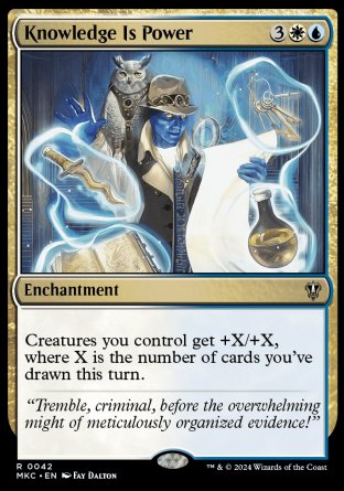 (042) Magic The Gathering Commander: Murders at Karlov Manor Single: Knowledge Is Power  Rare