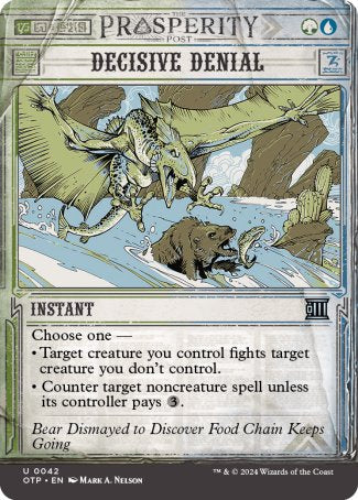 (042) Magic The Gathering Breaking News Single: Decisive Denial  Uncommon