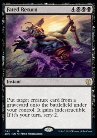 (042) Magic The Gathering Commander: Zendikar Rising Single: Fated Return  Rare