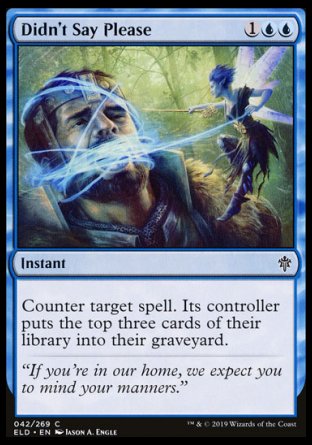 (042/269) Magic The Gathering Throne of Eldraine Single: Didn't Say Please  Common
