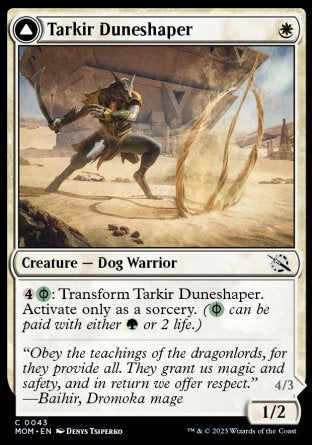 (043) Magic The Gathering March of the Machine Single: Tarkir Duneshaper // Burnished Dunestomper  Common