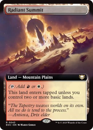(043) Magic The Gathering Commander: Edge of Eternities: Extras Single: Radiant Summit  Rare