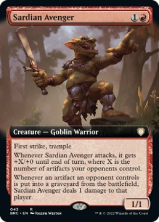 (043) Magic The Gathering Commander: The Brothers' War: Extras Single: Sardian Avenger (V.2) Holo Rare