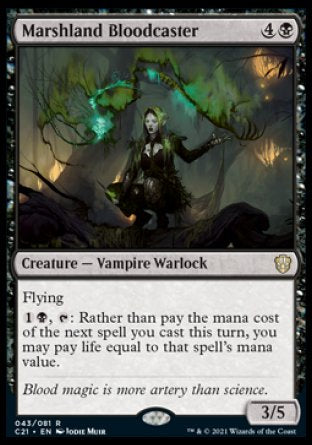 (043) Magic The Gathering Commander: Strixhaven Single: Marshland Bloodcaster  Rare