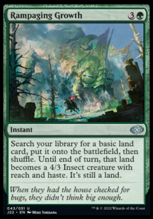 (043) Magic The Gathering Jumpstart 2022 Single: Rampaging Growth  Uncommon