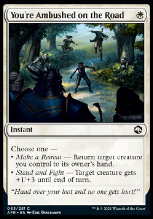 (043) Magic The Gathering Adventures in the Forgotten Realms Single: You're Ambushed on the Road Holo Common