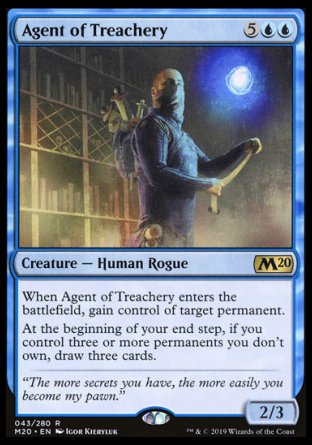 (043/280) Magic The Gathering Core 2020 Single: Agent of Treachery Holo Rare