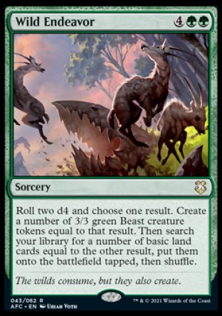 (043) Magic The Gathering Commander: Adventures in the Forgotten Realms Single: Wild Endeavor Holo Rare