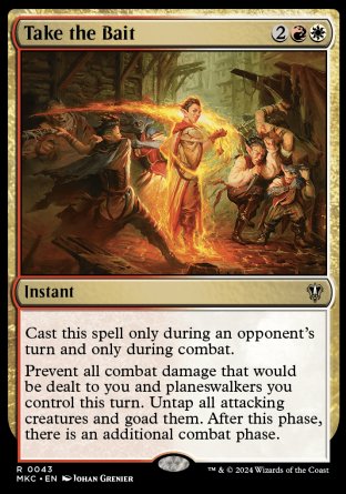 (043) Magic The Gathering Commander: Murders at Karlov Manor Single: Take the Bait  Rare