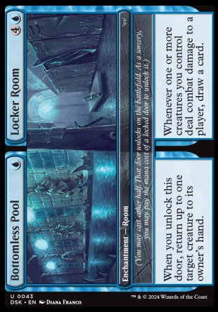 (043) Magic The Gathering Duskmourn: House of Horror Single: Bottomless Pool // Locker Room  Uncommon