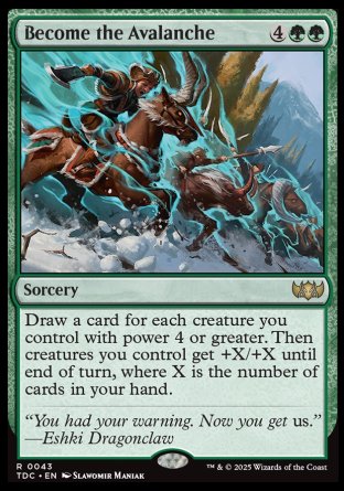 (043) Magic The Gathering Commander: Tarkir: Dragonstorm Single: Become the Avalanche  Rare