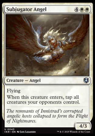 (043) Magic The Gathering Innistrad Remastered Single: Subjugator Angel  Uncommon