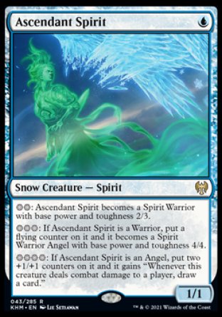 (043) Magic The Gathering Kaldheim: Promos Single: Ascendant Spirit (V.1) Holo Rare