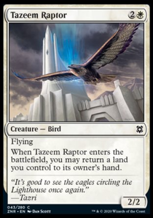 (043/280) Magic The Gathering Zendikar Rising Single: Tazeem Raptor Holo Common