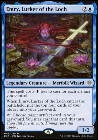 (043/269) Magic The Gathering Throne of Eldraine Single: Emry, Lurker of the Loch Holo Rare