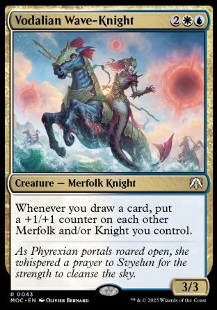 (043) Magic The Gathering Commander: March of the Machine Single: Vodalian Wave-Knight  Rare