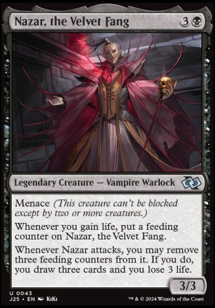 (043) Magic The Gathering Foundations Jumpstart Single: Nazar, the Velvet Fang  Uncommon