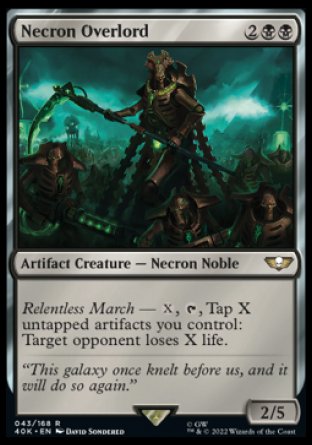 (043) Magic The Gathering Universes Beyond: Warhammer 40000 Single: Necron Overlord  Rare