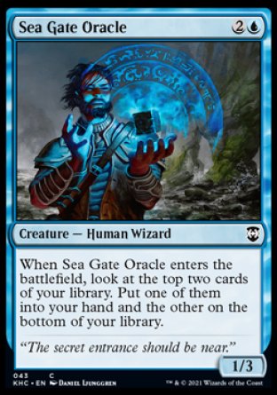 (043) Magic The Gathering Commander: Kaldheim Single: Sea Gate Oracle  Common