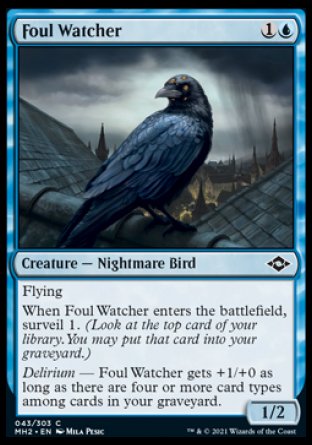 (043) Magic The Gathering Modern Horizons 2 Single: Foul Watcher Holo Common