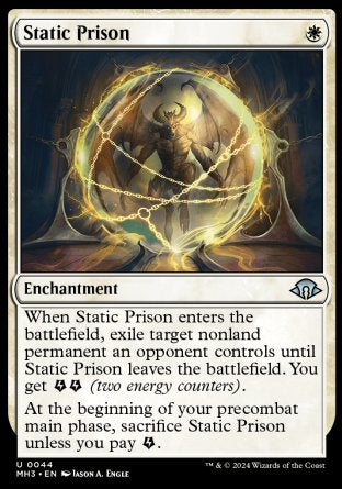 (044) Magic The Gathering Modern Horizons 3 Single: Static Prison  Holo Uncommon