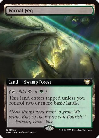 (044) Magic The Gathering Commander: Edge of Eternities: Extras Single: Vernal Fen  Rare