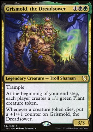 (044) Magic The Gathering Commander 2019 Single: Grismold, the Dreadsower  Rare