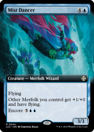 (044) Magic The Gathering Commander: The Lost Caverns of Ixalan: Extras Single: Mist Dancer  Rare