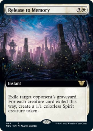 (044) Magic The Gathering Commander: Kamigawa: Neon Dynasty Single: Release to Memory (V.2)  Rare