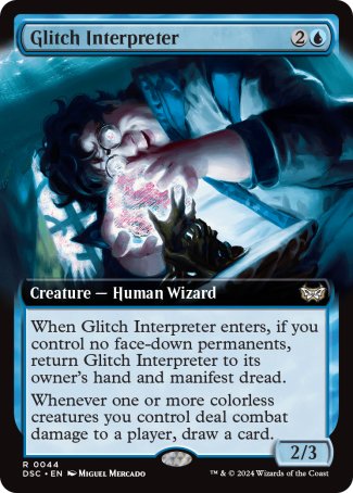 (044) Magic The Gathering Commander: Duskmourn: House of Horror: Extras Single: Glitch Interpreter  Rare