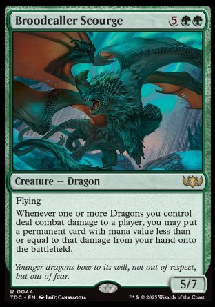 (044) Magic The Gathering Commander: Tarkir: Dragonstorm Single: Broodcaller Scourge  Rare