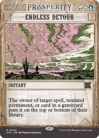 (044) Magic The Gathering Breaking News Single: Endless Detour  Holo Rare