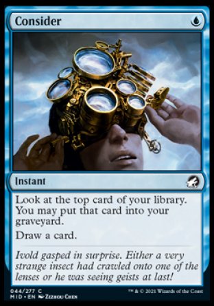 (044) Magic The Gathering Innistrad: Midnight Hunt Single: Consider Holo Common
