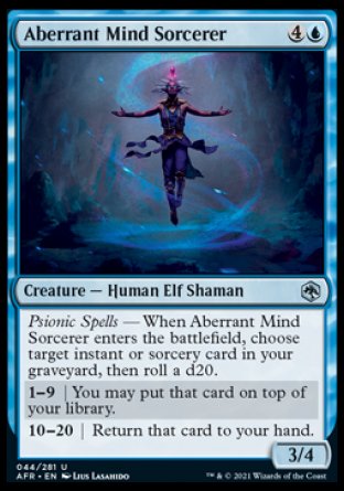 (044) Magic The Gathering Adventures in the Forgotten Realms Single: Aberrant Mind Sorcerer Holo Uncommon