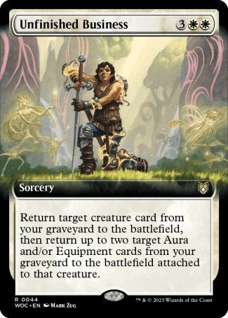 (044) Magic The Gathering Commander: Wilds of Eldraine: Extras Single: Unfinished Business  Rare