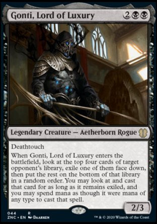 (044) Magic The Gathering Commander: Zendikar Rising Single: Gonti, Lord of Luxury  Rare
