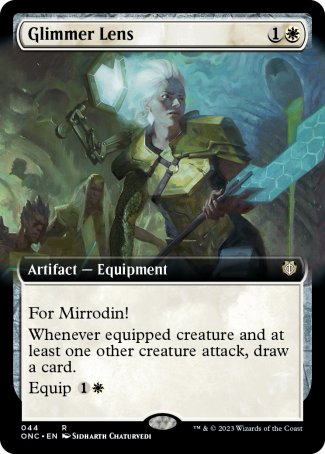 (044) Magic The Gathering Commander: Phyrexia: All Will Be One: Extras Single: Glimmer Lens  Rare