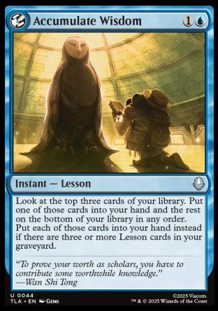 (044) Magic The Gathering Magic: The Gathering | Avatar: The Last Airbender Single: Accumulate Wisdom  Uncommon