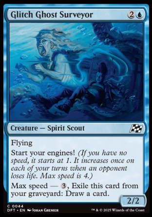(044) Magic The Gathering Aetherdrift Single: Glitch Ghost Surveyor Holo Common