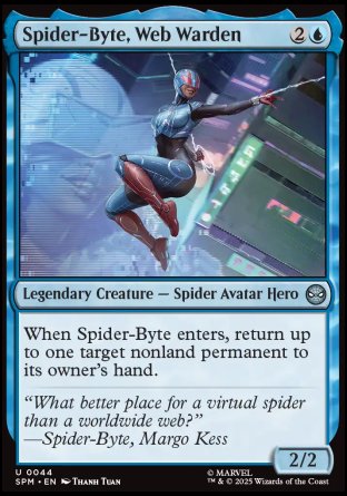 (044) Magic The Gathering Magic: The Gathering | Marvel's Spider-Man Single: Spider-Byte, Web Warden Holo Uncommon
